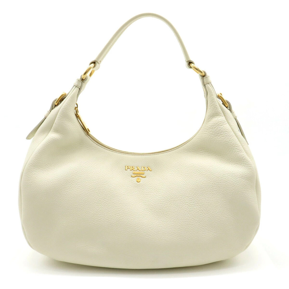 Prada Hobo Bag Hobo Leather BIANCO White